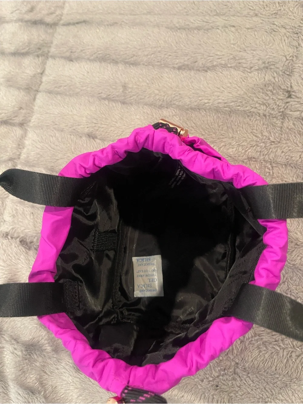 Versace Parfums Fuchsia Drawstring Cosmetic Tote